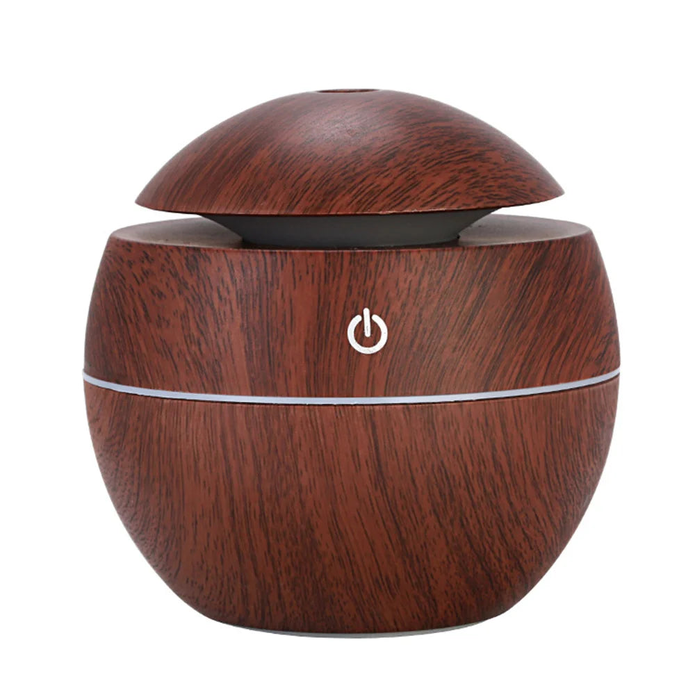 Humidificador ultrasónico USB 200 ml efecto madera