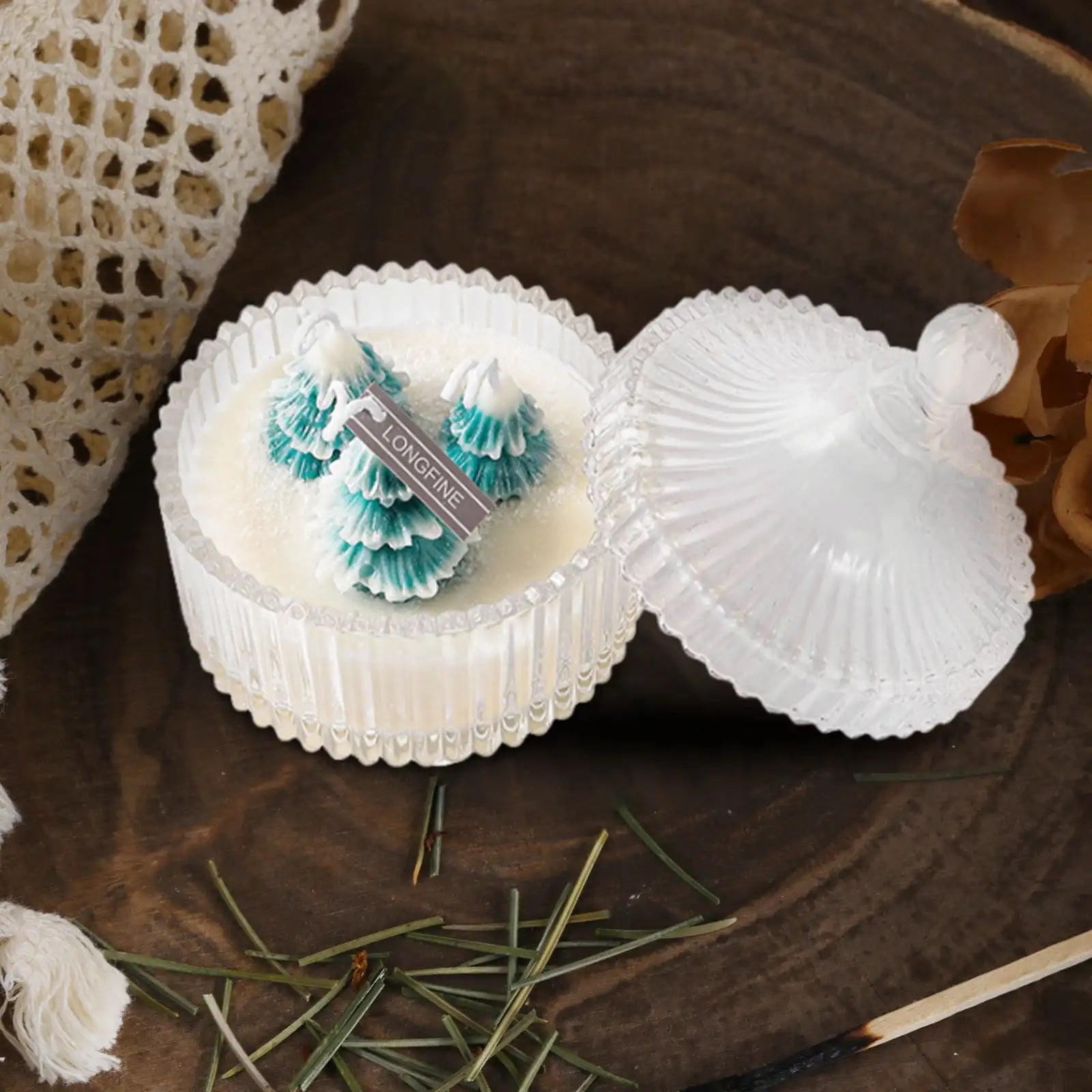 Vela aromática en forma de árbol de Navidad