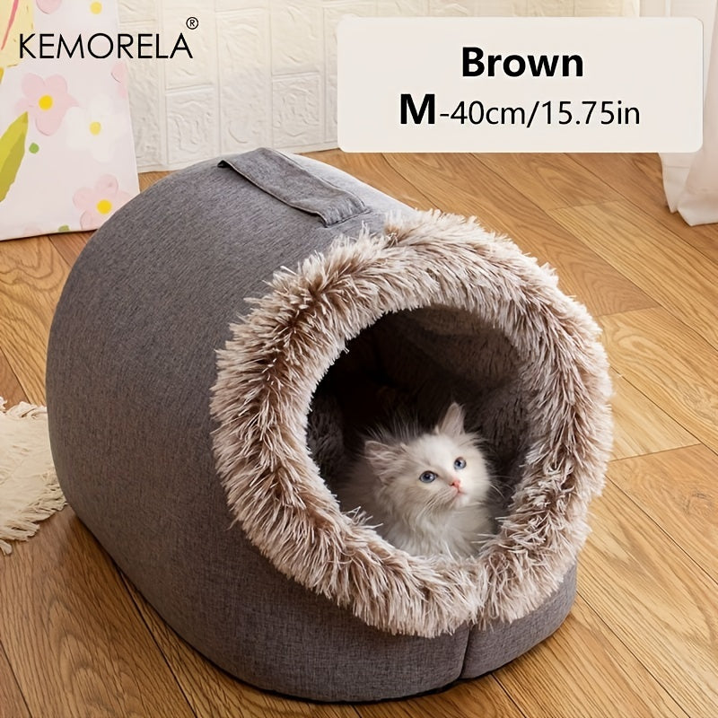 Cama para Gato con Asa | Diseño Circular y Cómodo para Viajes y Hogar