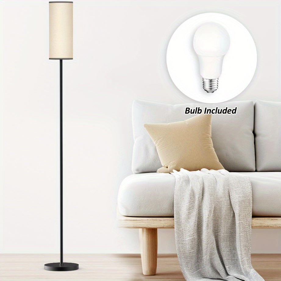 Lámpara de Pie con Control Remoto y Bombilla LED Incluida