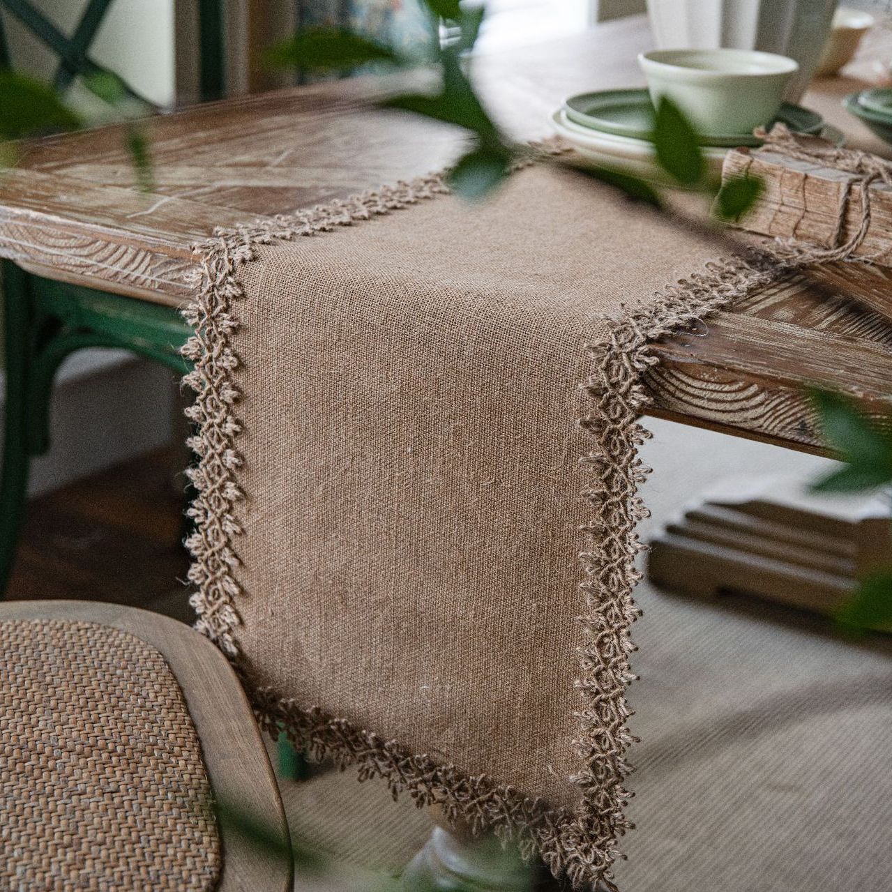 Caminos de Mesa de Yute Natural - Encanto Rústico para Decoración