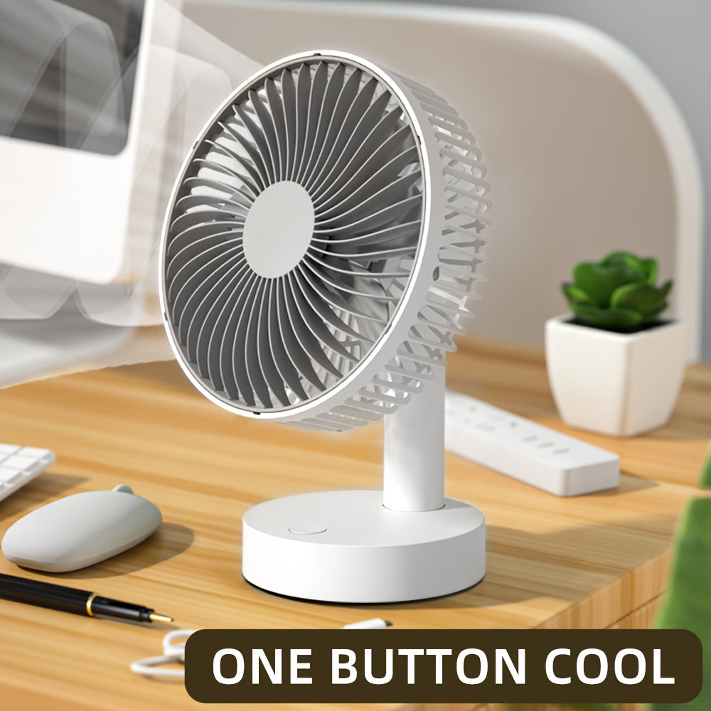 Ventilador Mini USB Recargable con Soporte - Ideal para Hogar y Oficina