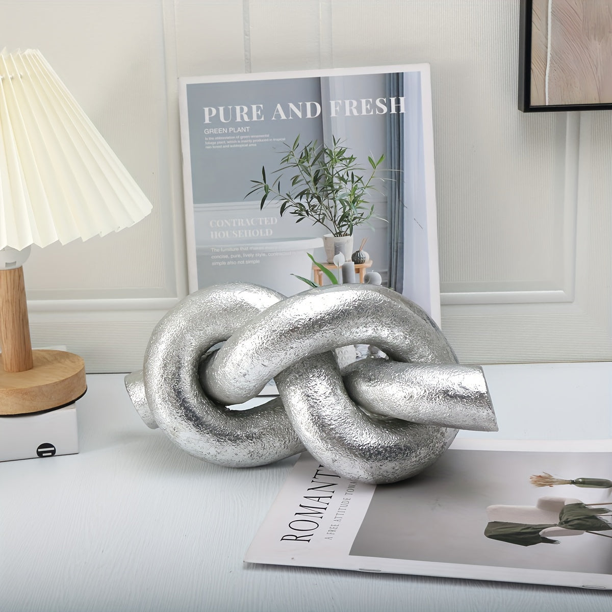 Escultura Nudo de Resina - Decoración Abstracta para Interior