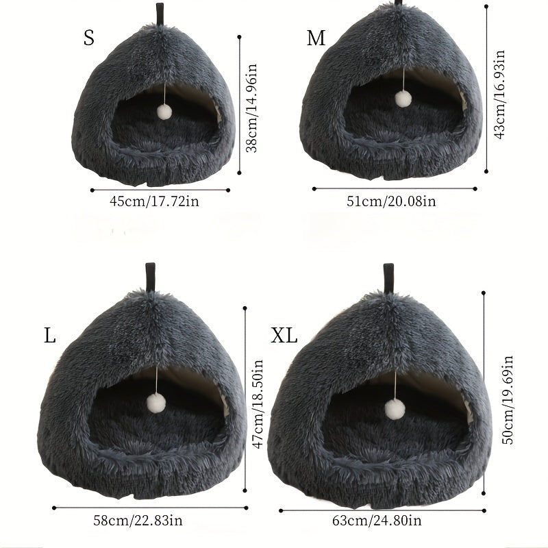 Cama Redonda Acogedora para Mascotas, Varios Tamaños y Colores