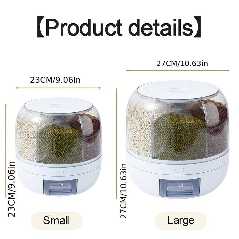 Dispensador de Arroz Giratorio 360° Hermético