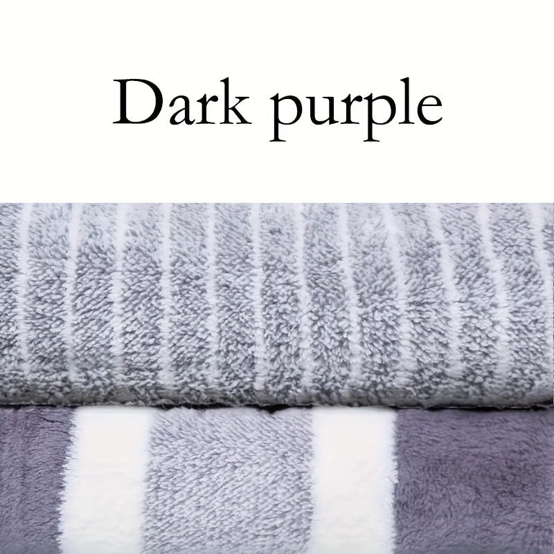 Juego de 8 Toallas Rayadas, Secado Rápido y Absorbente