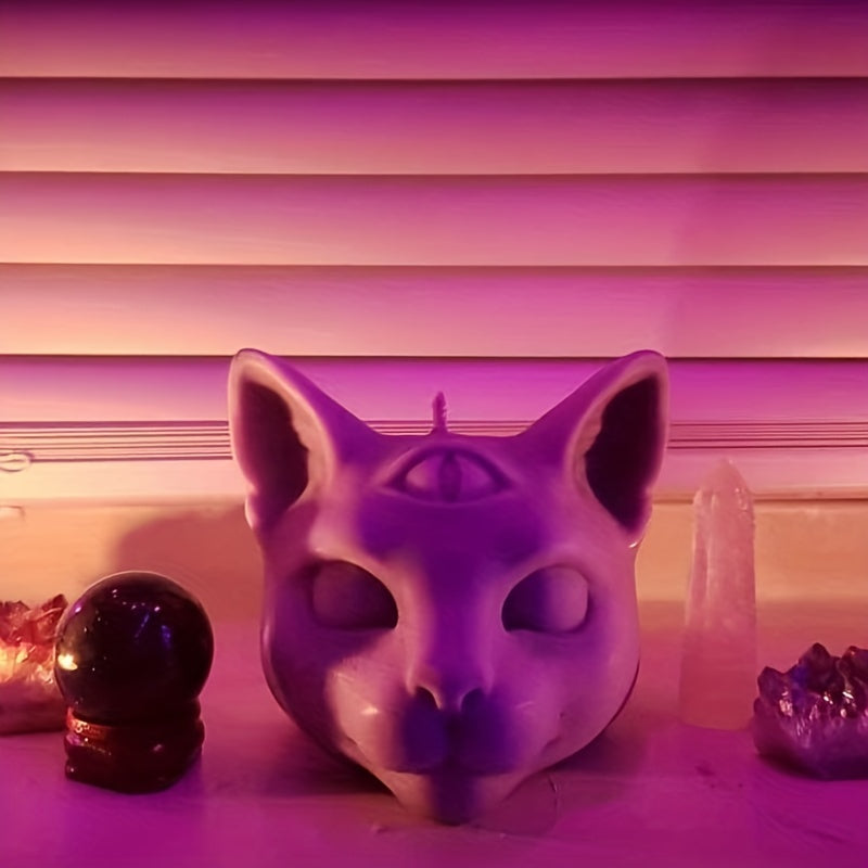 Molde de Silicona para Vela de Gato de Tres Ojos
