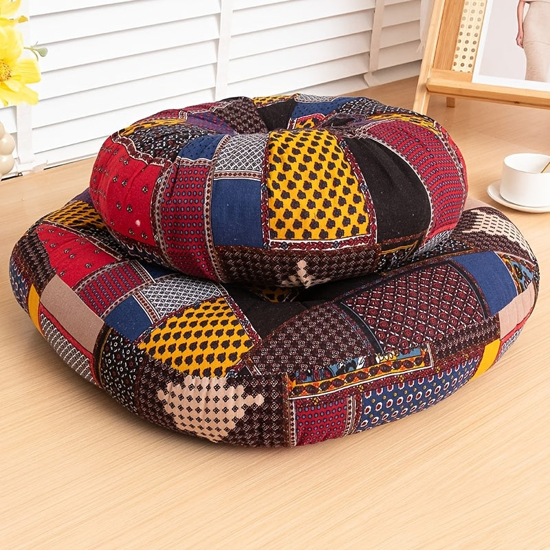 Cojín Redondo Boho-Chic 40cm - Meditación y Decoración