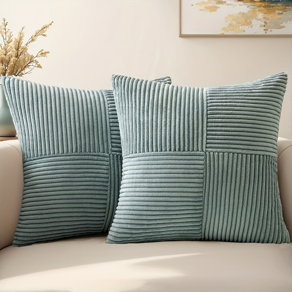 Pack de 2 Fundas de Cojín Boho de Pana con Textura