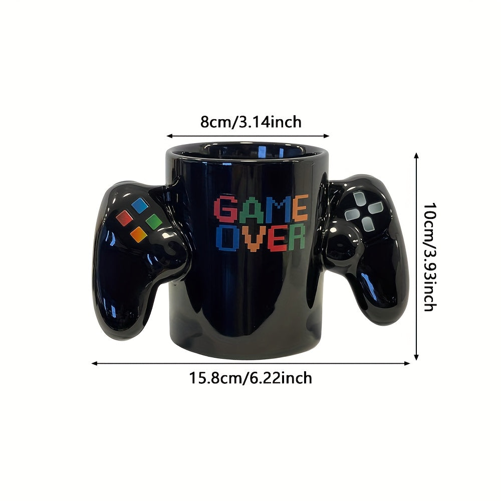 Taza de Cerámica con Asa de Mando - Gran Capacidad para Café