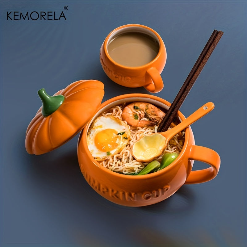 Taza de Cerámica con Tapa y Cuchara, 10oz-27oz, Regalo Ideal