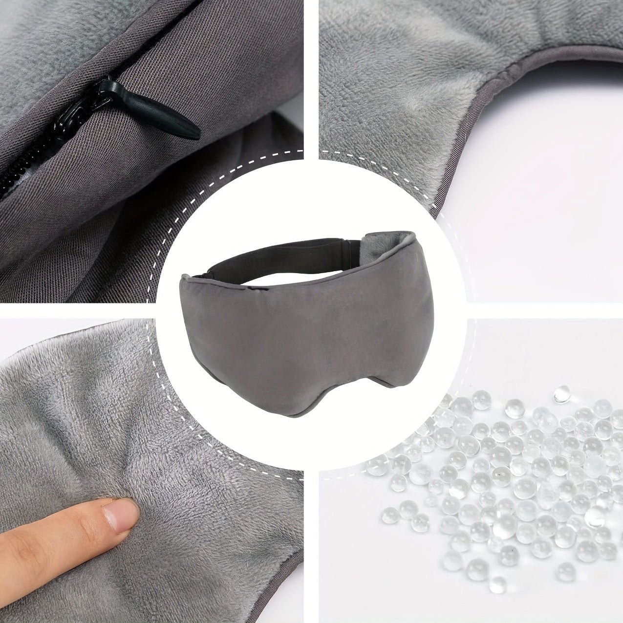 Antifaz de Sueño con Peso Ajustable para Relajación y Viajes