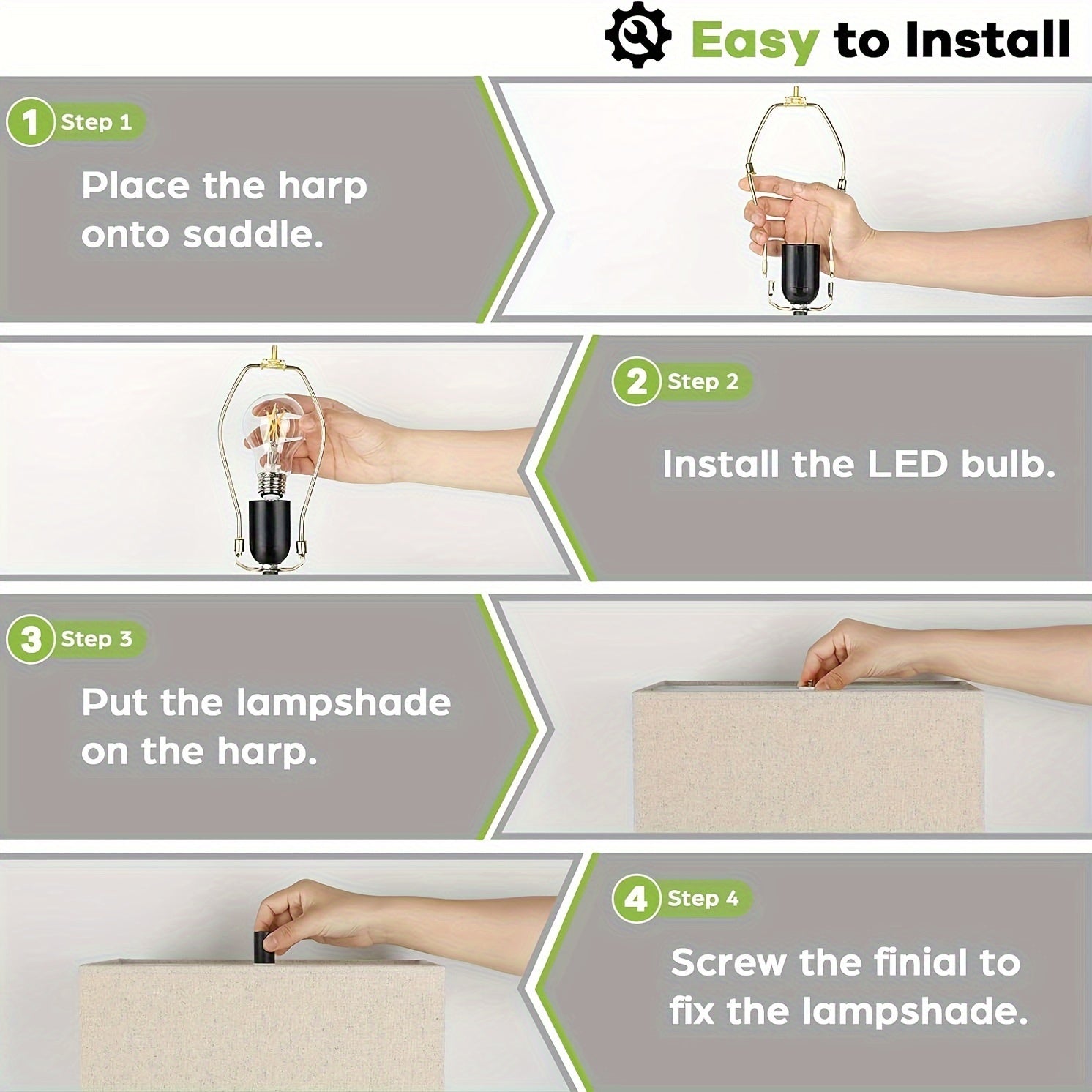 Set de 2 Lámparas de Mesa Táctiles con Puertos USB y Pantalla de Tela