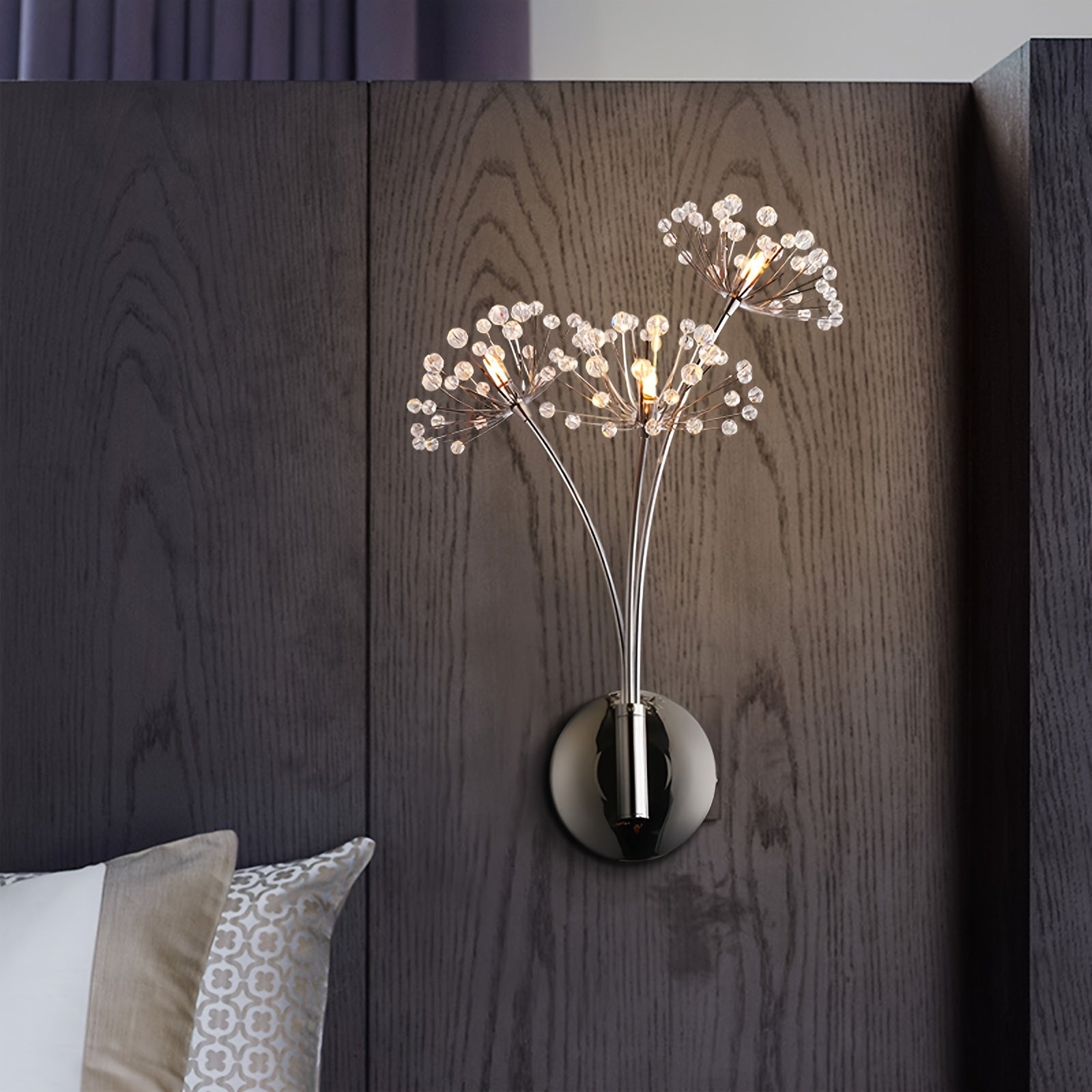 Aplique de Pared LED Dandelion de Cristal