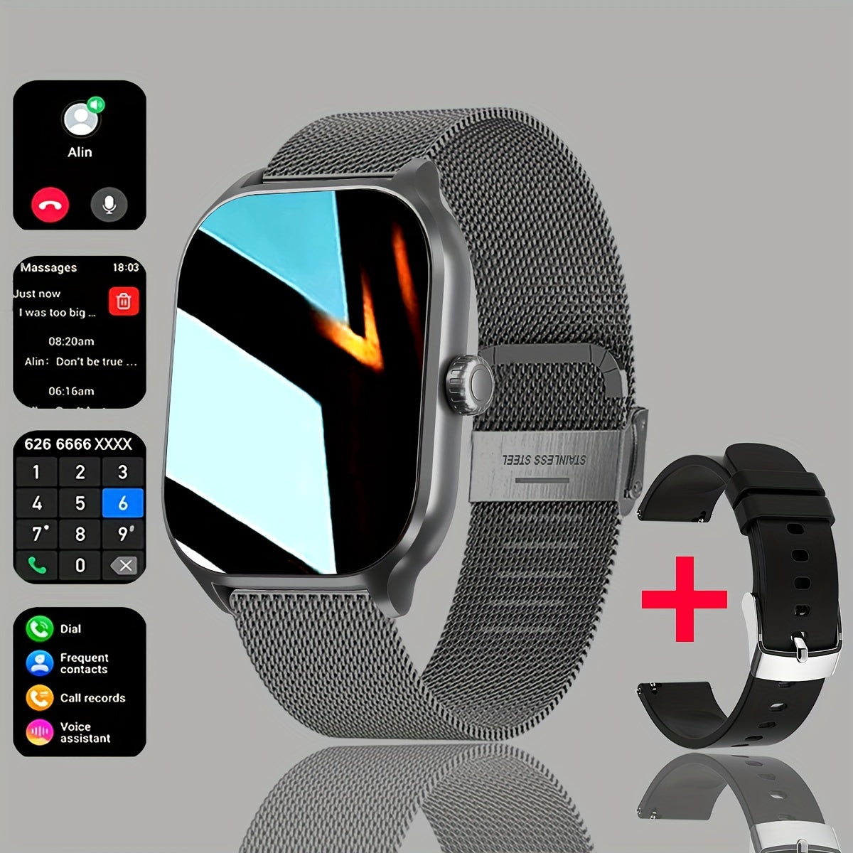 Smartwatch con Pantalla Táctil de 2.01'' y 100+ Modos Deportivos