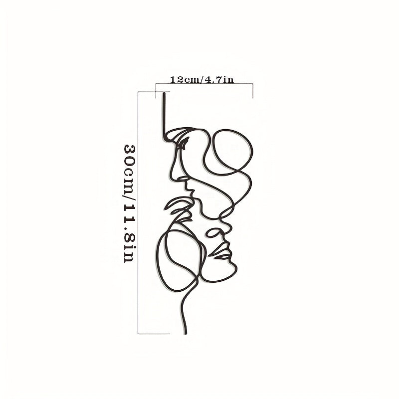 Escultura de Pared Minimalista en Metal para Hogar y Oficina