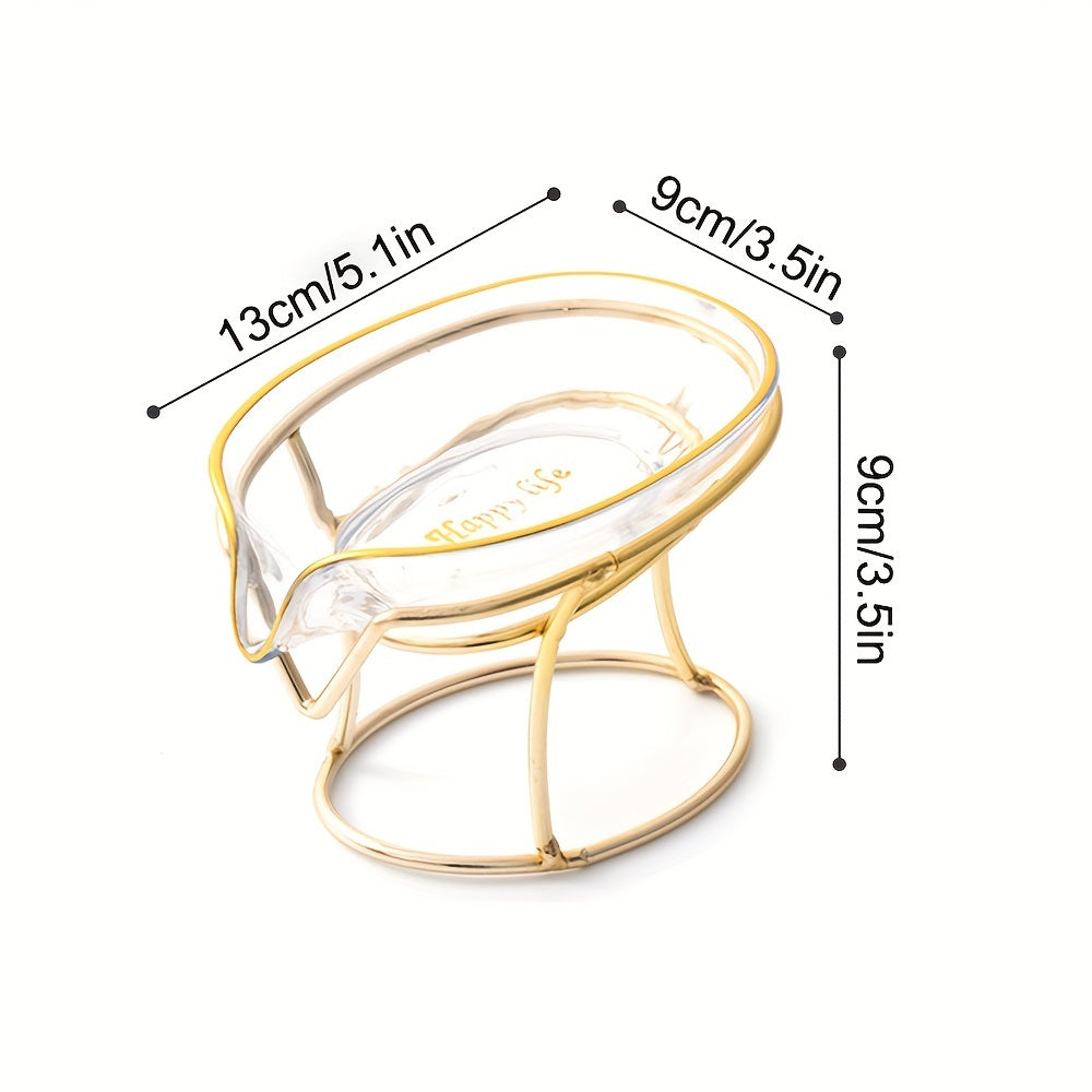 Elegante Porta Jabón Ovalado de Hierro Forjado con Drenaje