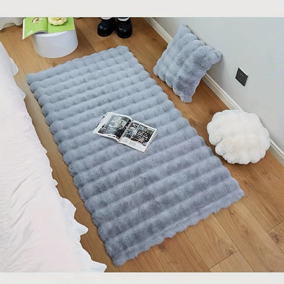 Alfombra Rectangular de Peluche Suave para Salón y Dormitorio