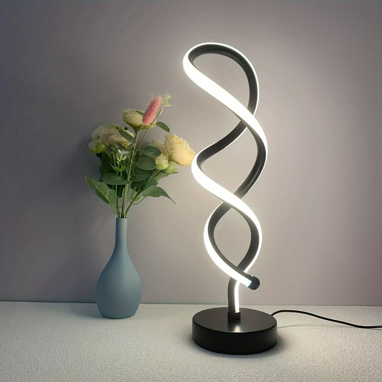 Lámpara de Mesa de Lujo con Luz LED Tricolor Ajustable