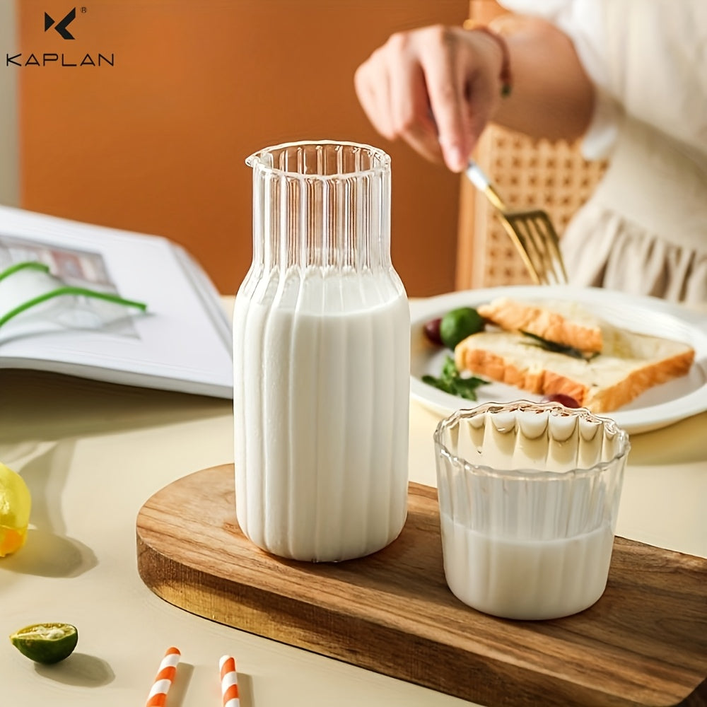 Jarra de Cristal con Vaso, 600ml para Mesita de Noche