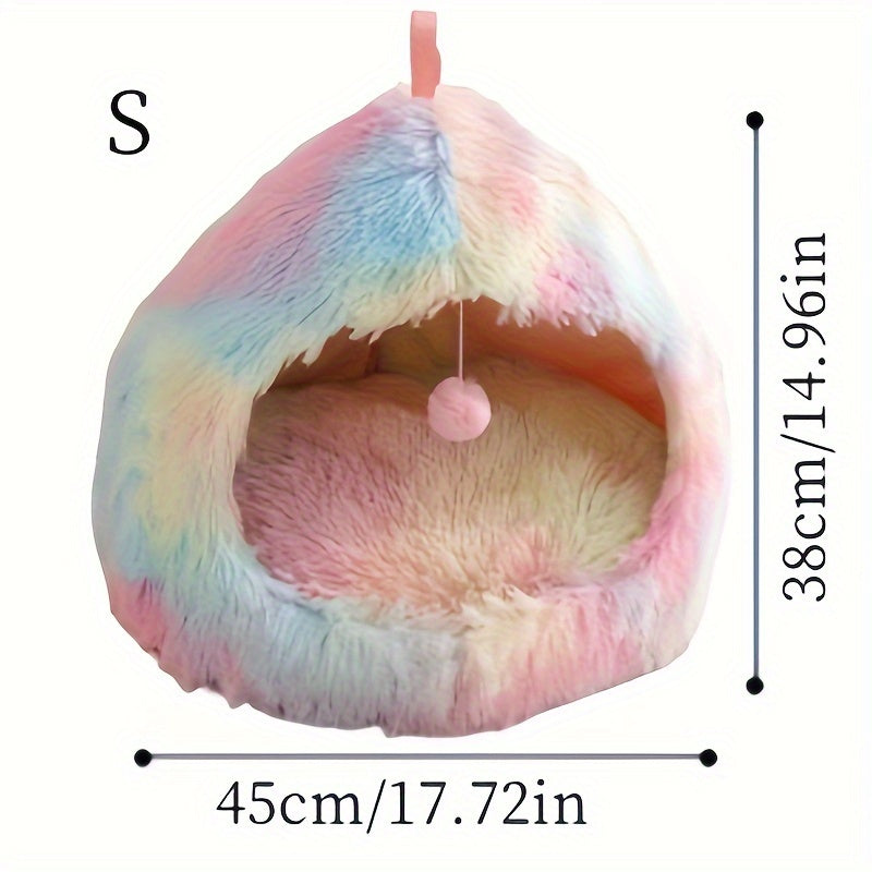 Cama Redonda Acogedora para Mascotas, Varios Tamaños y Colores