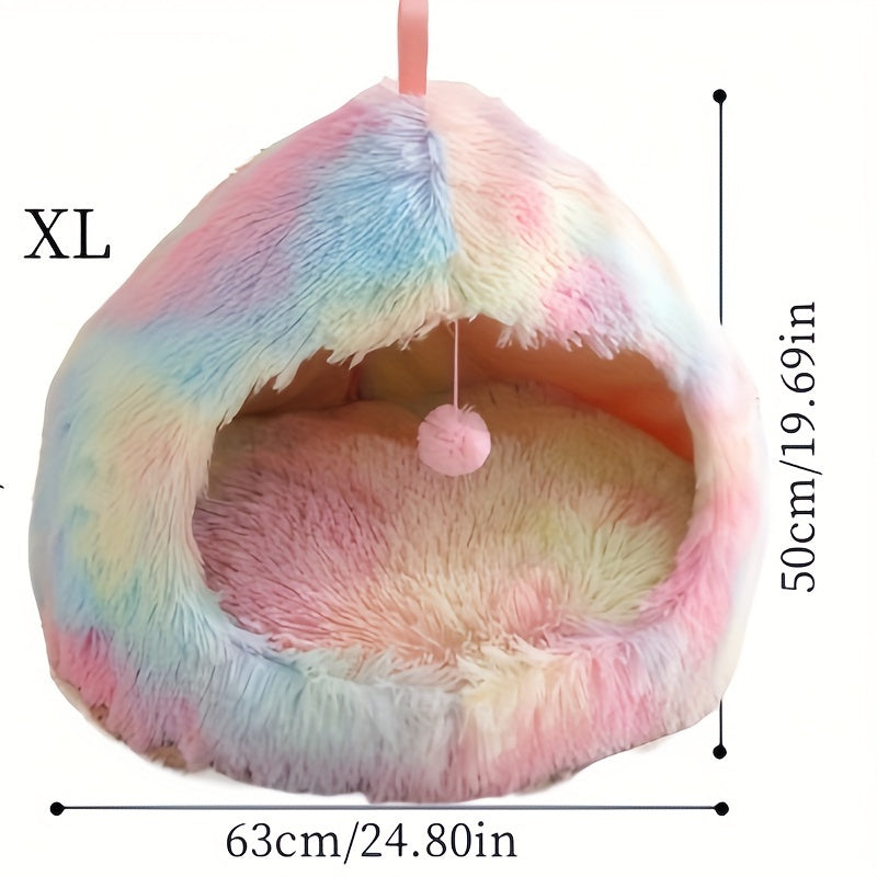 Cama Redonda Acogedora para Mascotas, Varios Tamaños y Colores