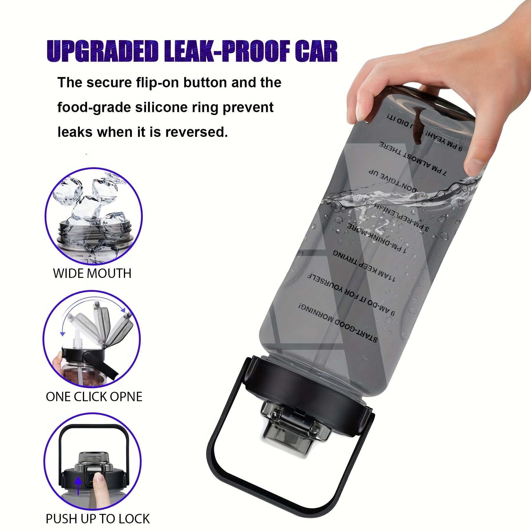 Botella de Agua 2L con Funda y Pajita - SILDURX