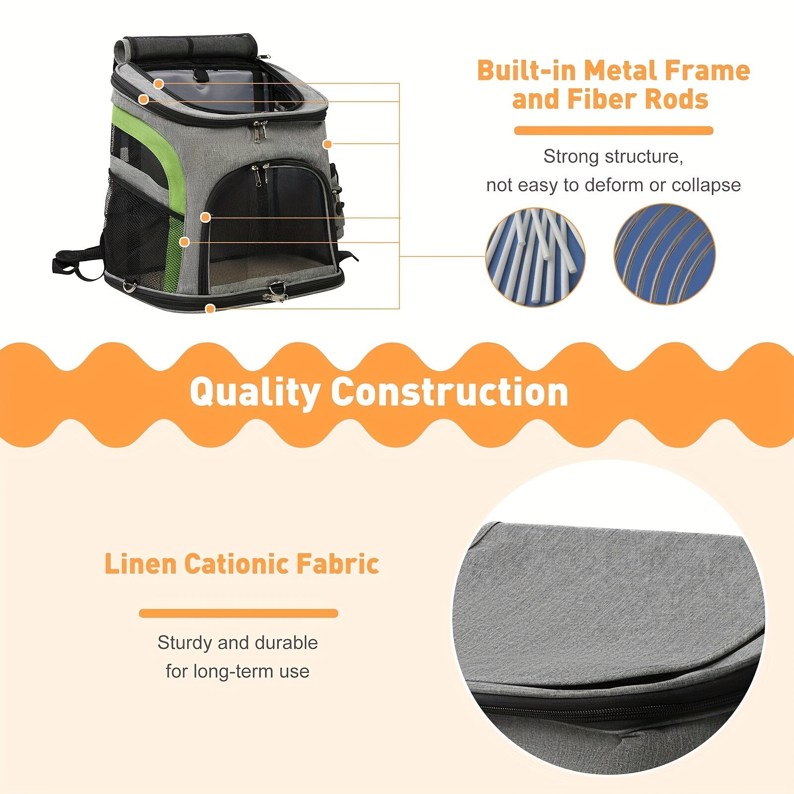 Mochila Transportín para Mascotas Pequeñas y Medianas