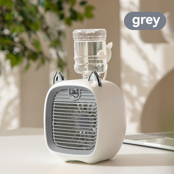 Ventilador Portátil USB con Humidificador, Batería Recargable