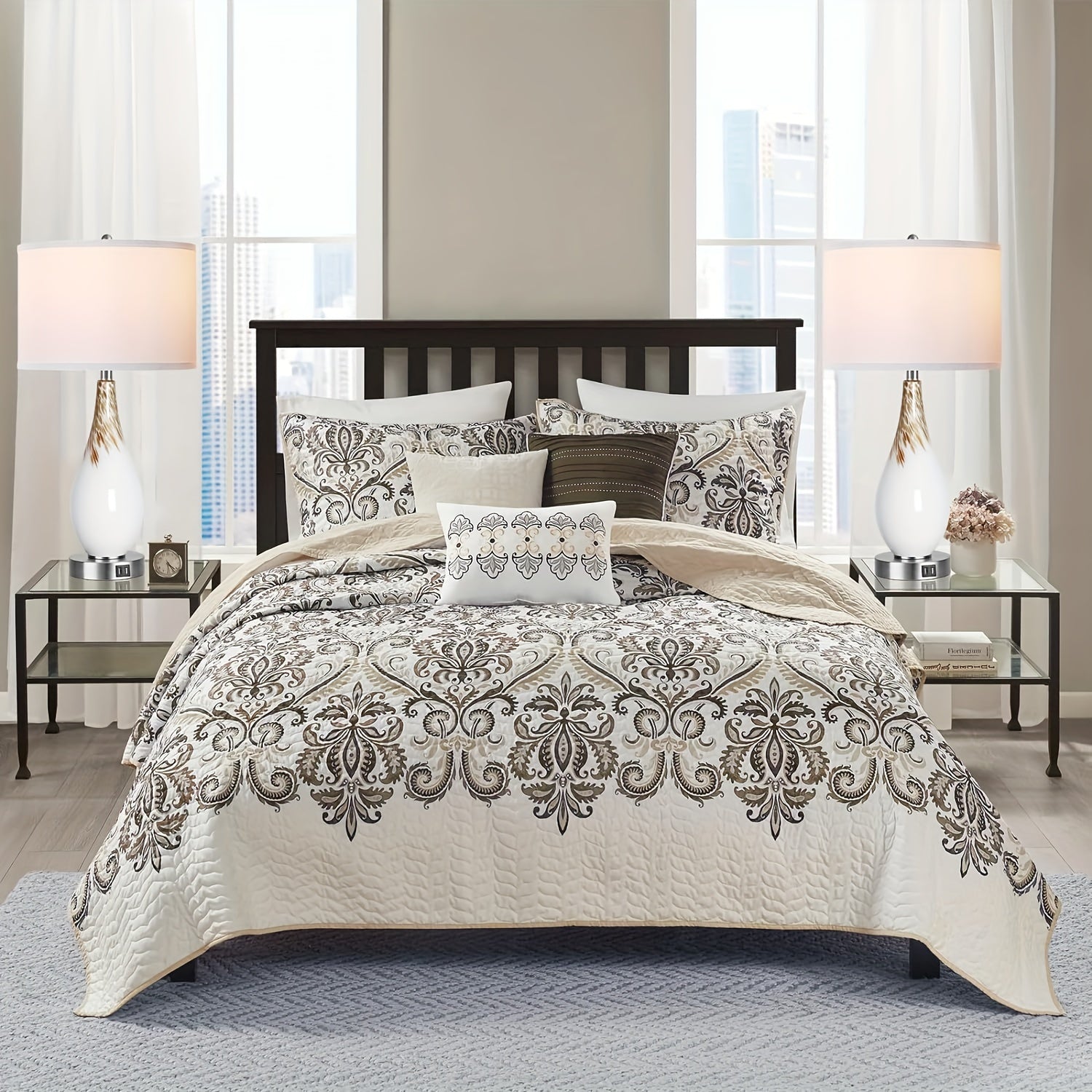 Lámparas de Mesa Modernas con Control Táctil y Puertos USB