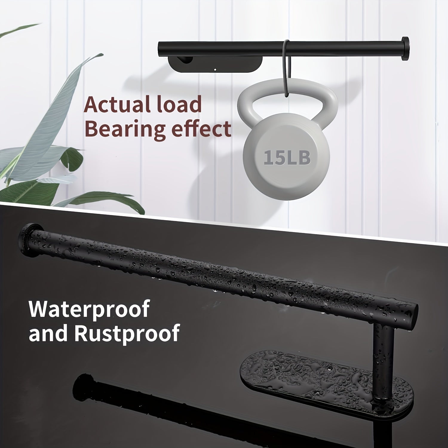 Soporte Adhesivo para Papel de Cocina y Baño de Acero Inoxidable