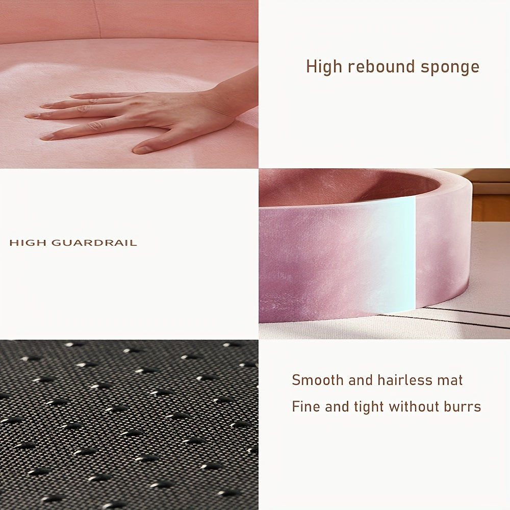 Cama Redonda Acolchada para Mascotas Pequeñas y Medianas