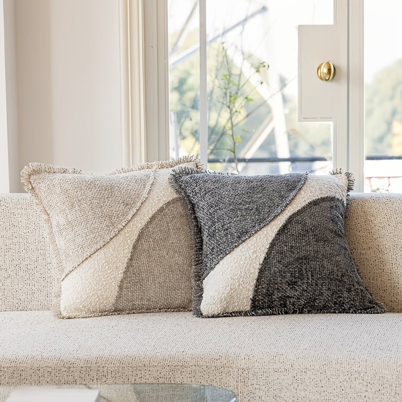 Funda de Cojín Boho Reversible de Poliéster para Salón y Dormitorio