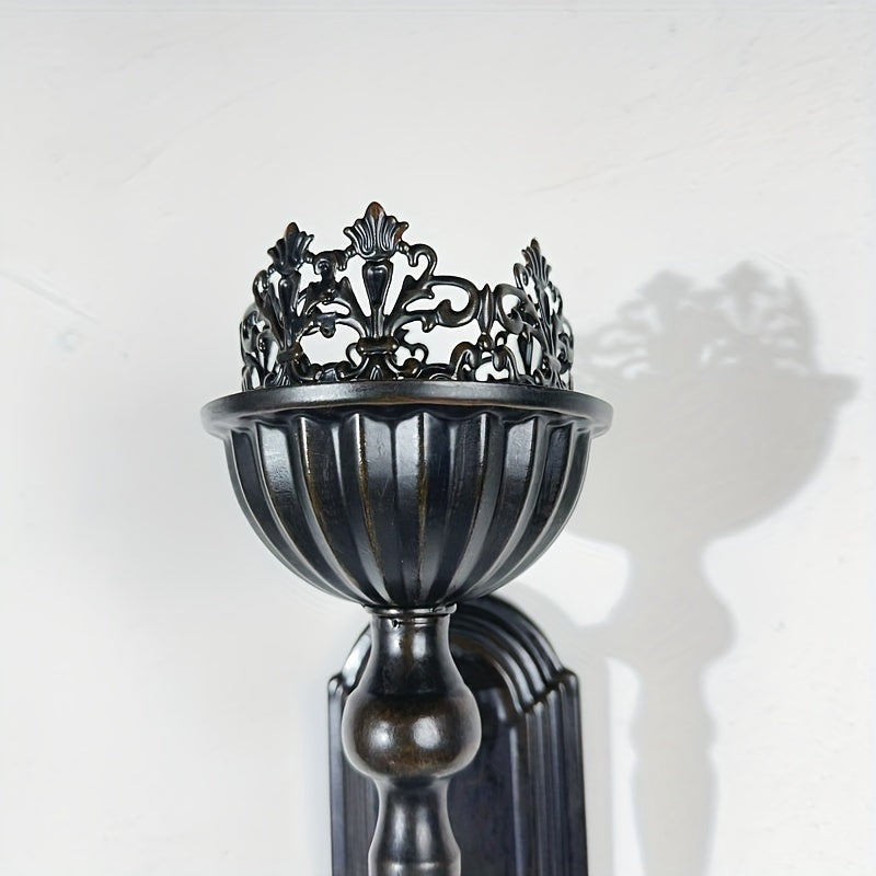 Apliques de Pared Vintage de Hierro con Diseño Fleur-de-Lis