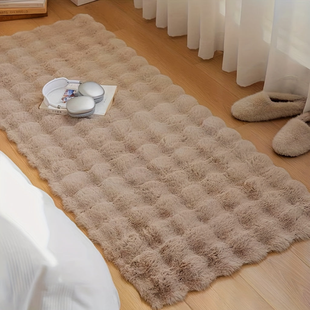 Alfombra Rectangular de Peluche Suave para Salón y Dormitorio