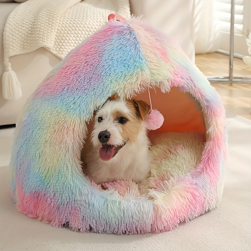 Cama Redonda Acogedora para Mascotas, Varios Tamaños y Colores