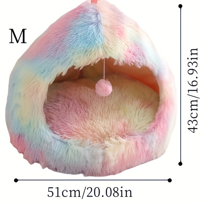Cama Redonda Acogedora para Mascotas, Varios Tamaños y Colores
