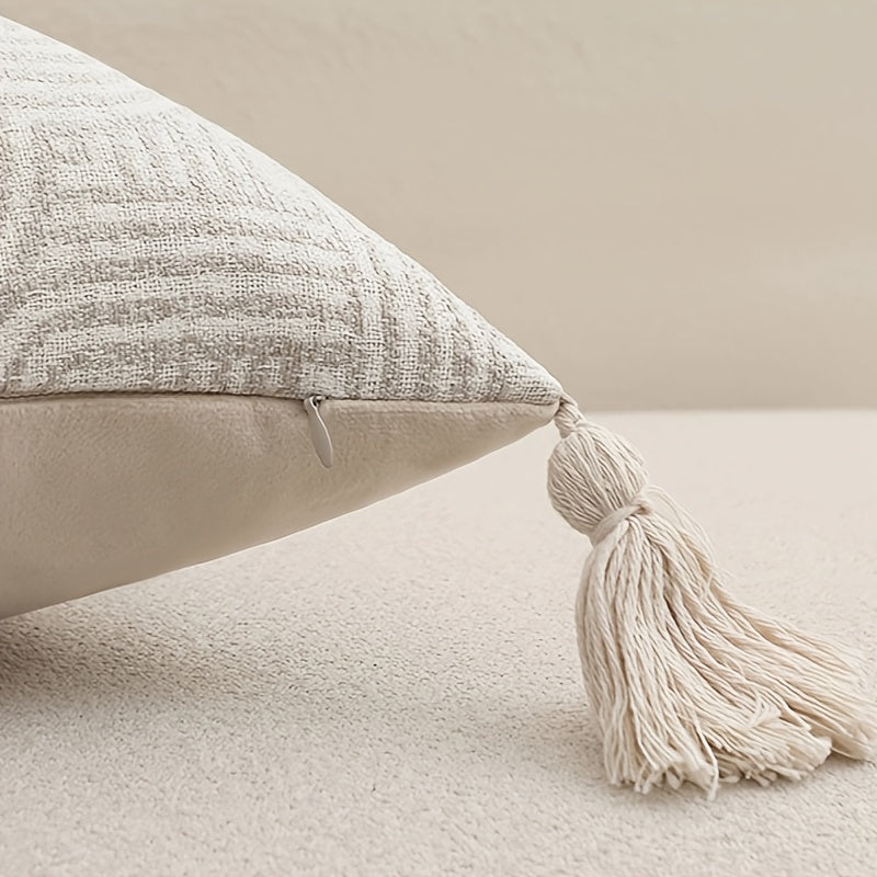 Set de 2 Fundas de Cojín Geométricas de Algodón 18x18"