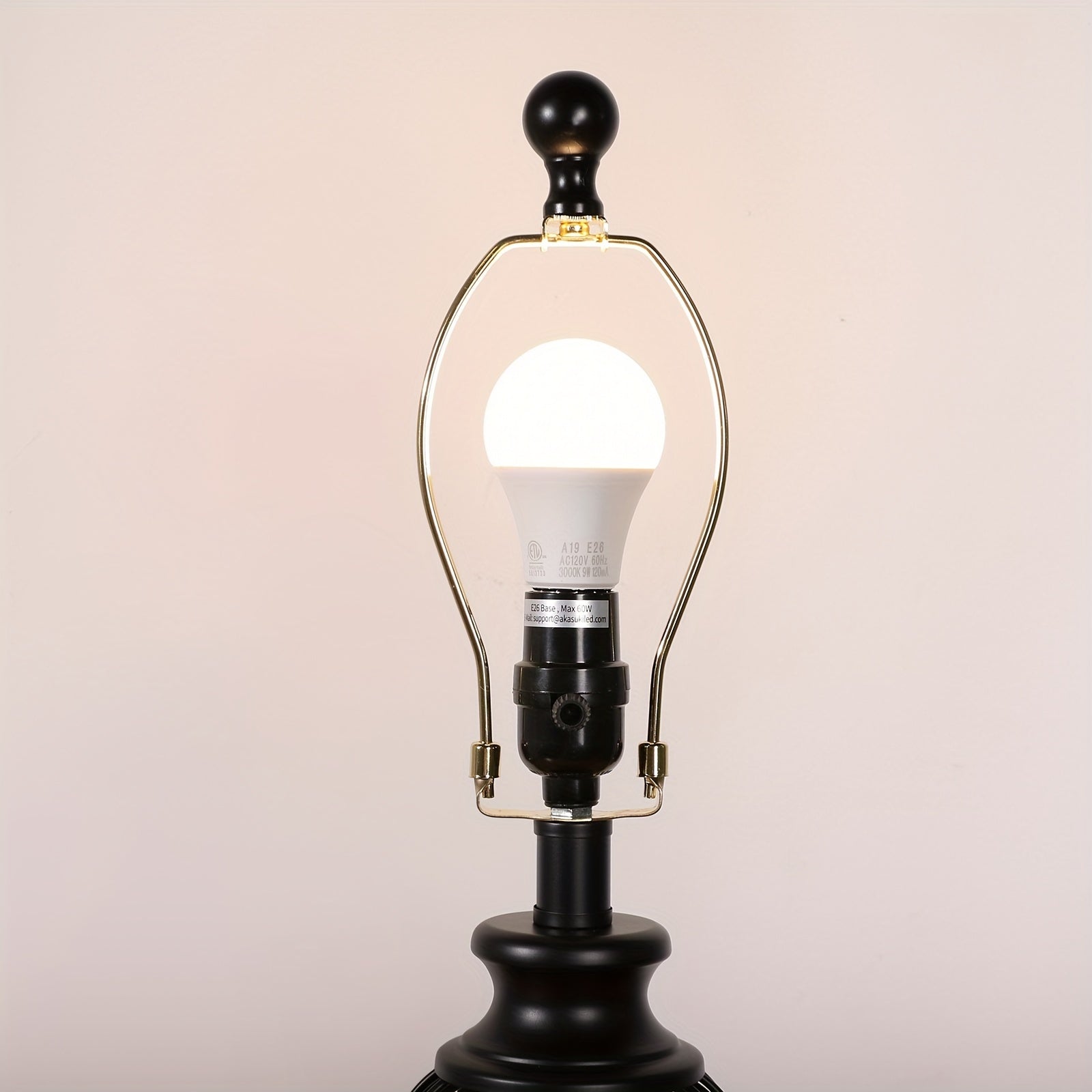 Set de 2 Lámparas de Mesa Rústicas con 4 Bombillas LED y Control Táctil