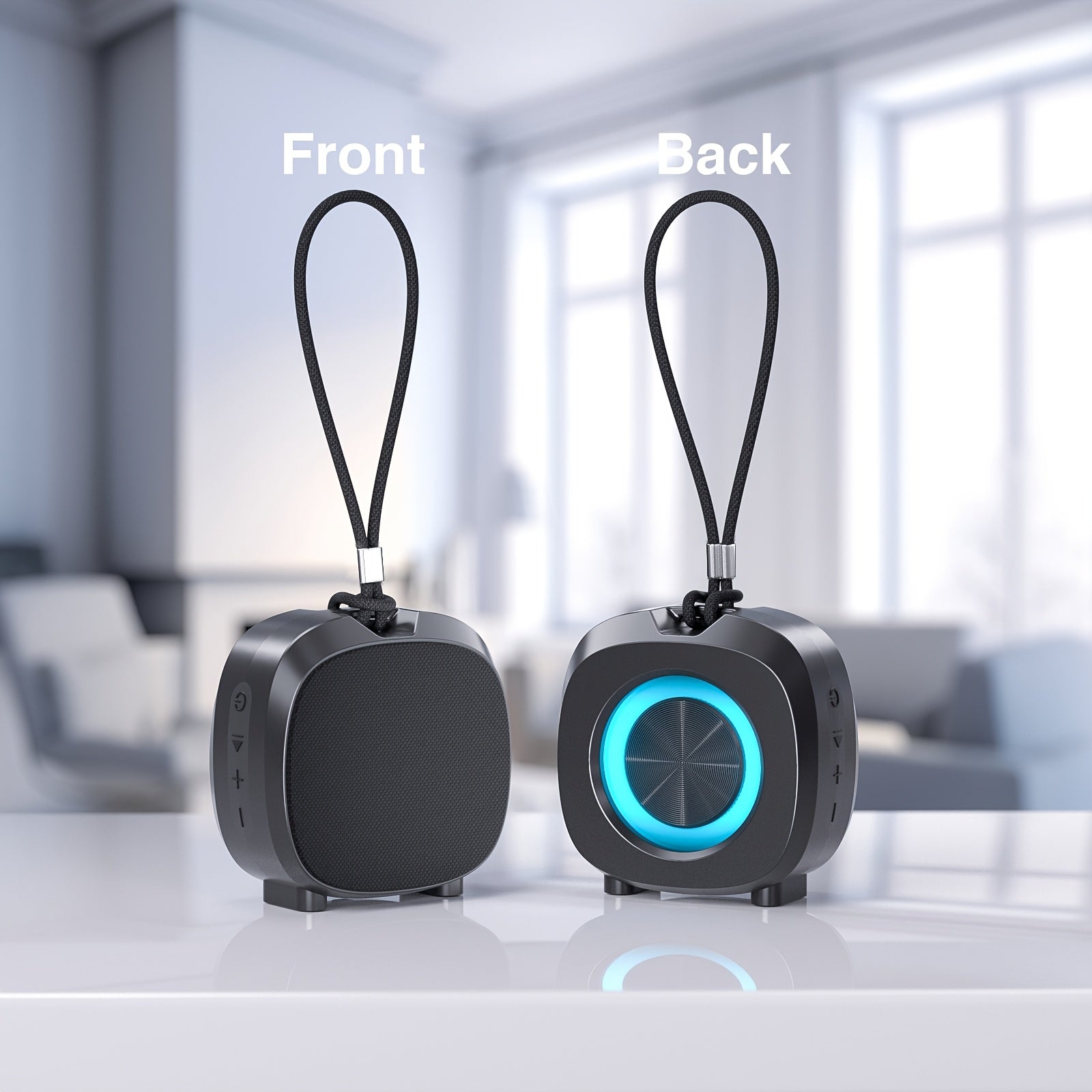 Altavoz Inalámbrico Portátil con Luz RGB, Recargable por USB-C