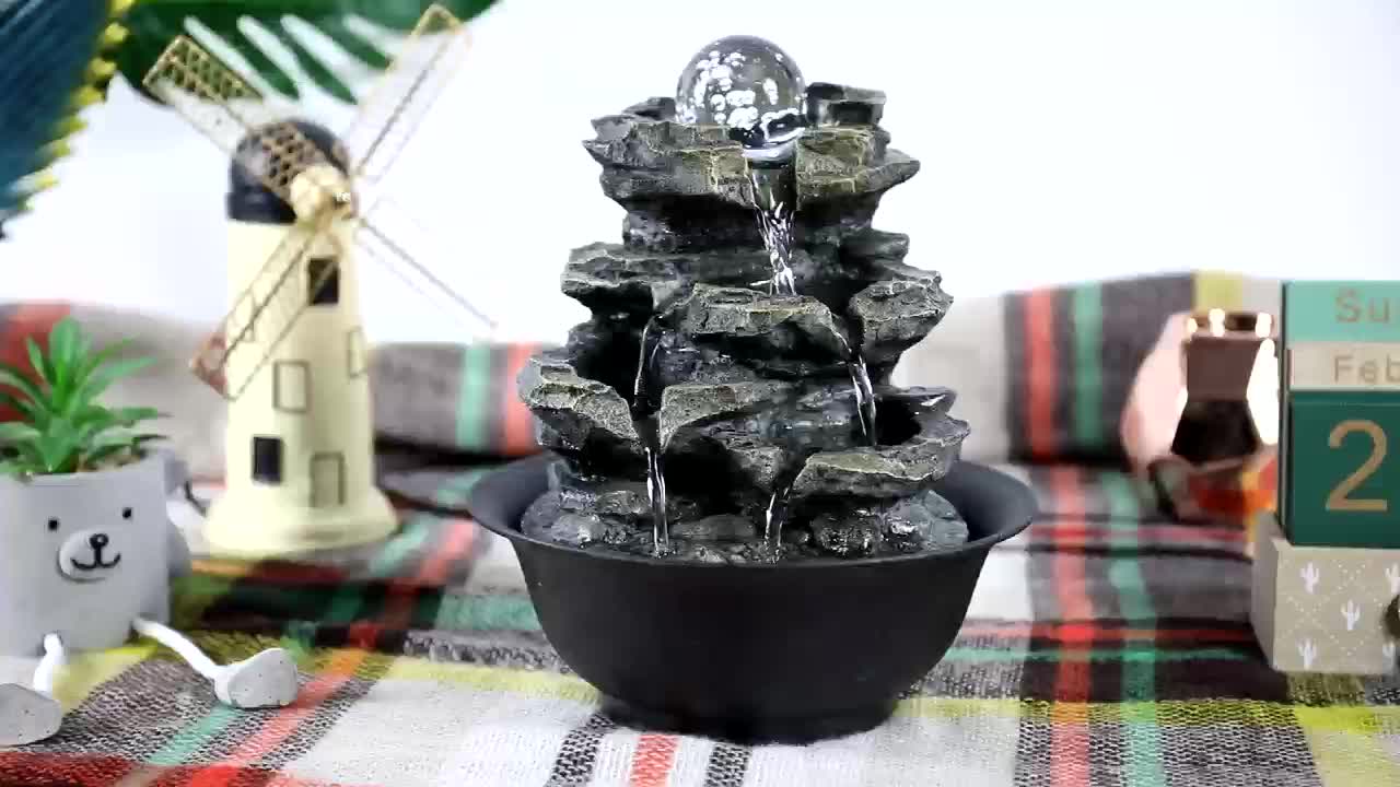 Fuente de Interior con Luces LED y Humidificador