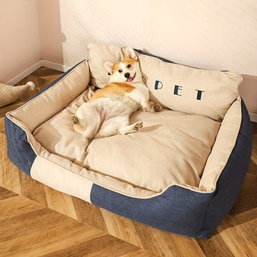 Cama para Mascotas Extra Grande y Duradera - Lavable, Todas las Estaciones