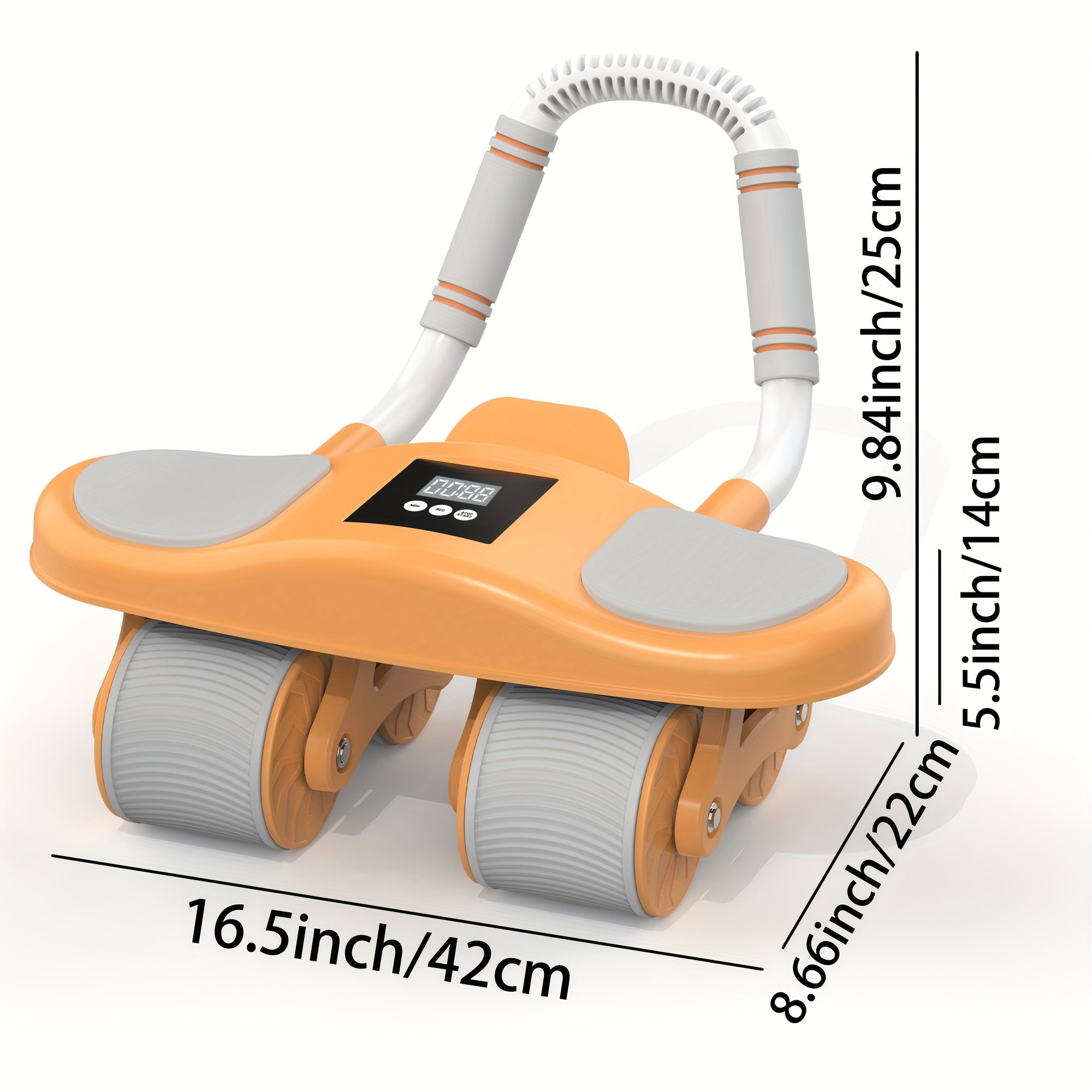 Rueda Abdominal con Soporte de Codos y Rebote Automático
