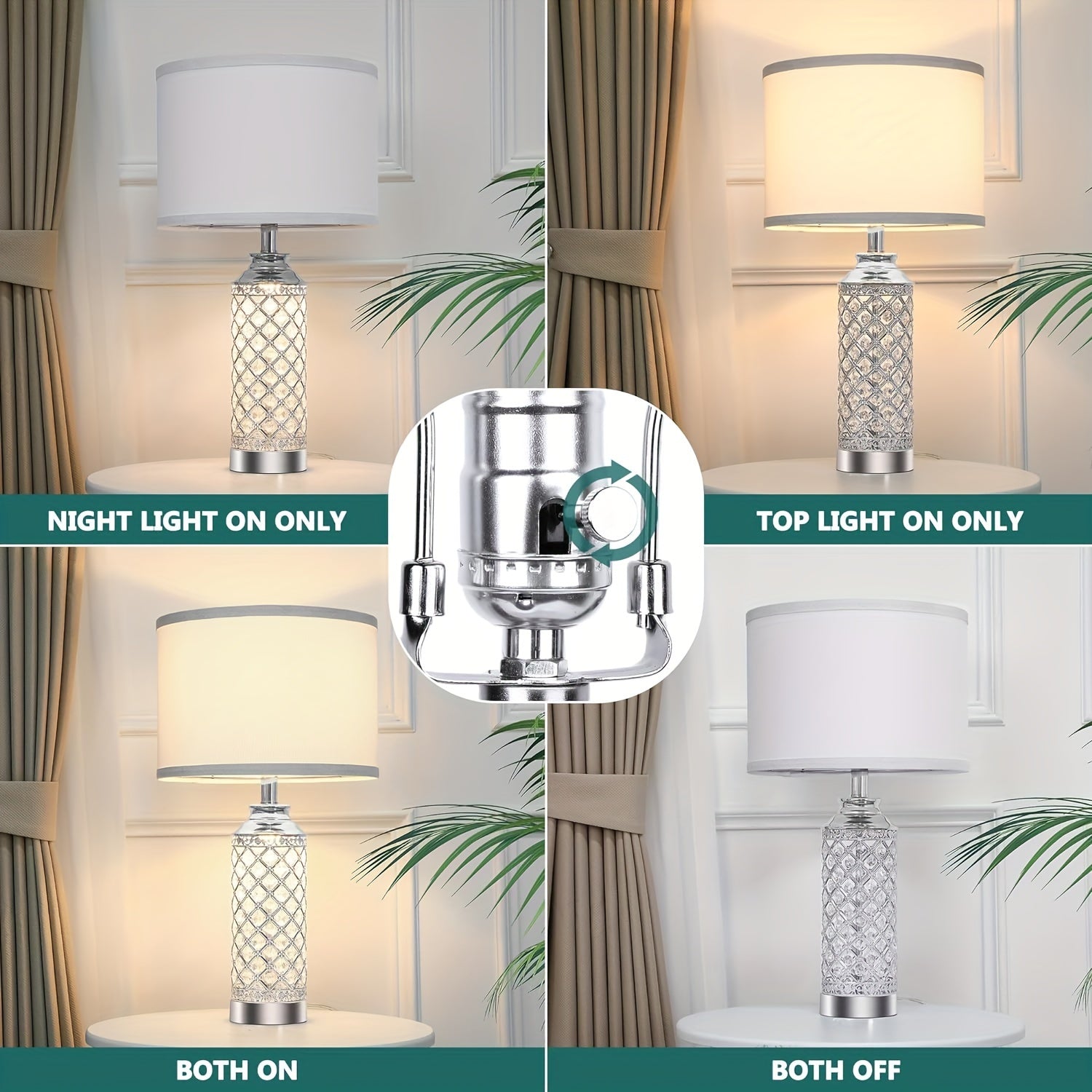 Set de 2 Pantallas de Mesa con Luz LED y Puertos USB