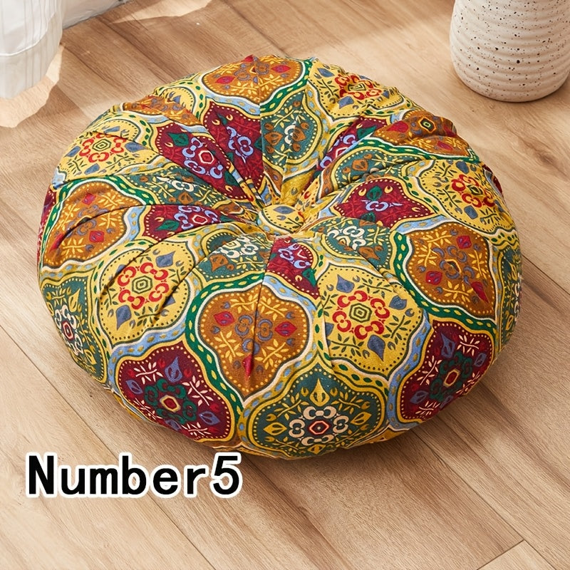 Cojín Redondo Boho-Chic 40cm - Meditación y Decoración