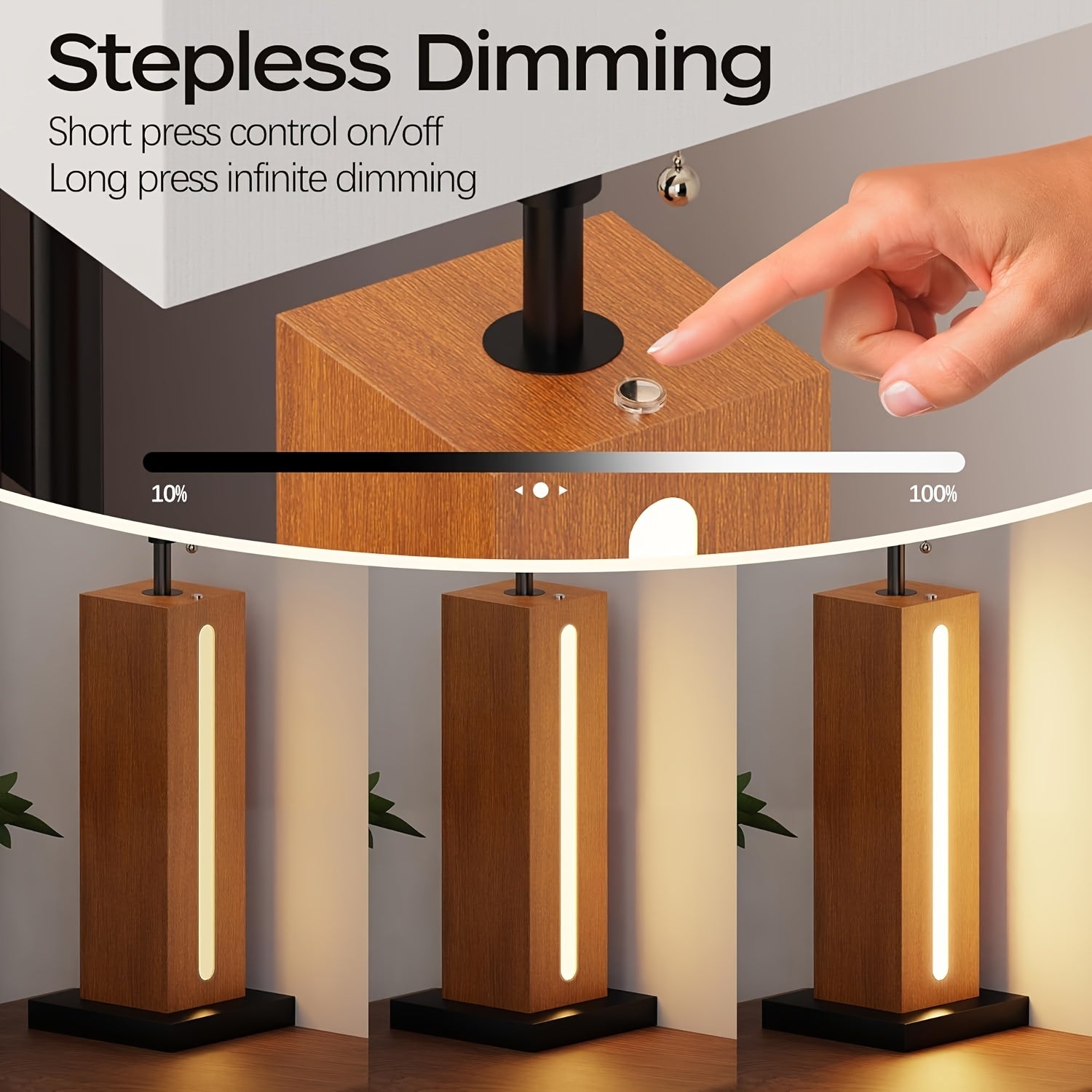 Set de 2 Lámparas de Mesa Modernas Regulables con Luz LED