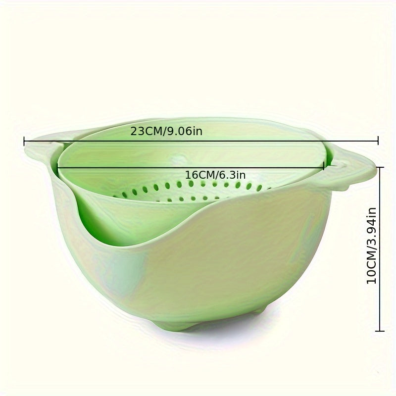 Colador Doble Capa Giratorio para Frutas y Verduras