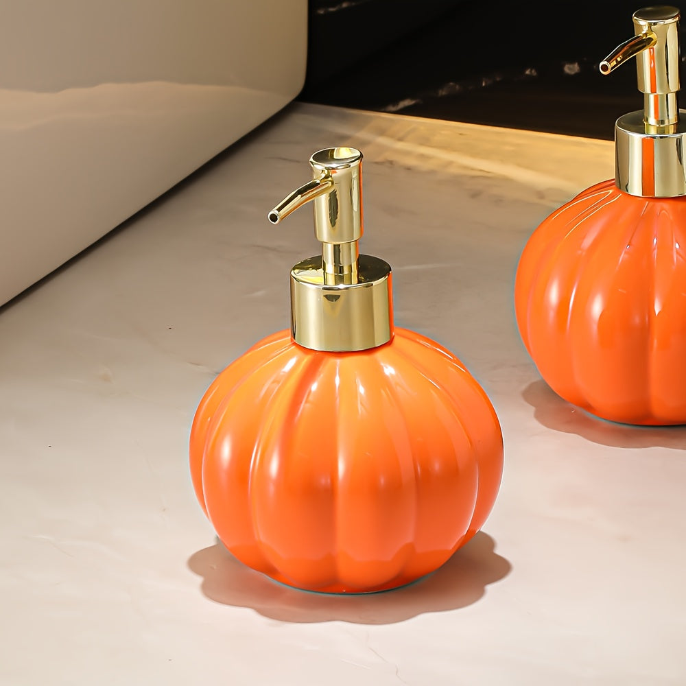 Dispensador de Jabón Cerámico en Forma de Calabaza, 375 ml