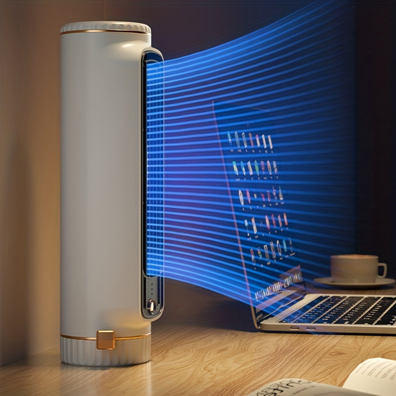 Ventilador Portátil Silencioso Recargable USB - 3 Velocidades