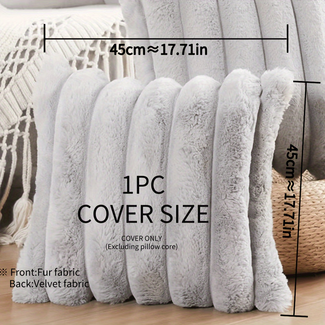 Funda de Cojín Boho Rayas - Suave y Gruesa para Invierno